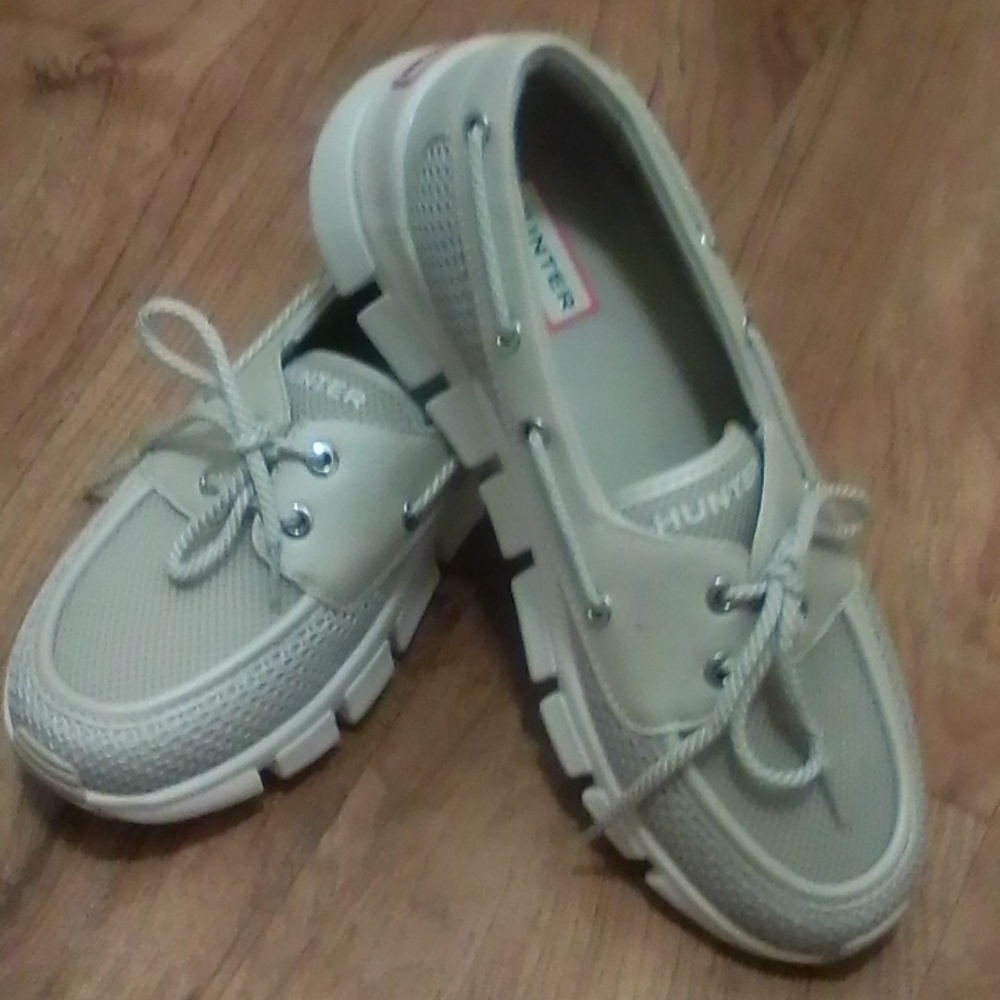 Hunter Sasa Women’s Boat Shoes Cream Beige Casual Slip-On Loafers Size 9 - Picture 16 of 16